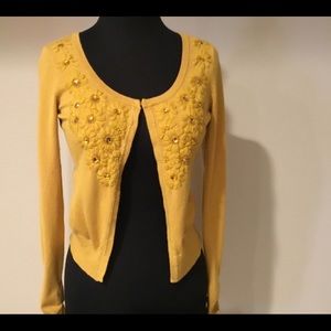 Golden cardigan sweater